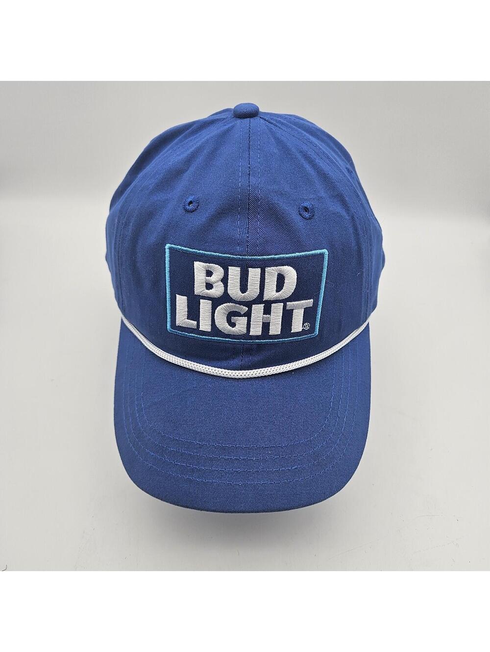 New Authentic Bud Light Blue Snapback Logo Embroidered One Size